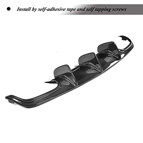 Jc Sportline Big Fins Carbon Fiber Rear Diffuser Fits For Mercedes Benz C63 Amg Sedan W204 2008-2011 Rear Bumper Lip Diffuser Spoiler (With Vent Fin) #TOP4