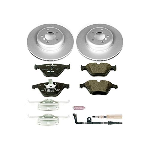 Image of PowerStop Euro-Stop Fully Coated Front Brake Kit For BMW 535i 2008-10 |545i 2004-05 |550i 2006-10 |645Ci 2004-05 |650i 2006-10 - ECE-R90 Certified Brake Pads + Disc Rotor Upgrade, ESK2918