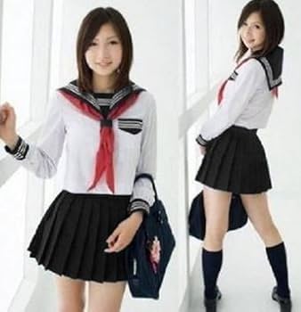 女子高生 制服 本物 Amazon.co.jp: 私立高校女子制服本物 セーラー服上下セット