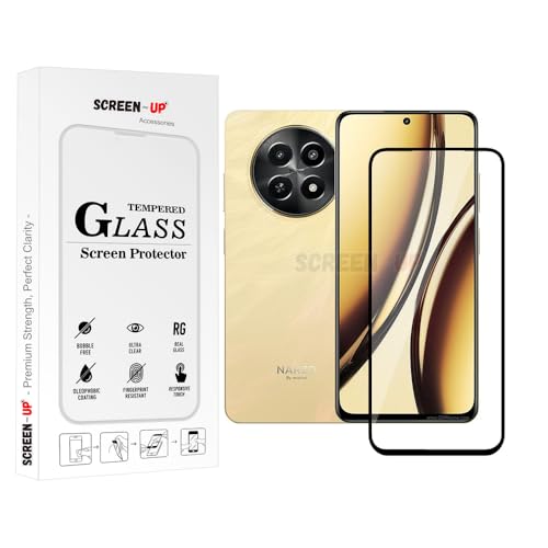 Image of ScreenUp Tempered Glass For Realme Narzo N65 - Ultra Clear, 9H Scratch Resistant, Full Coverage, Easy Install Screen Protector