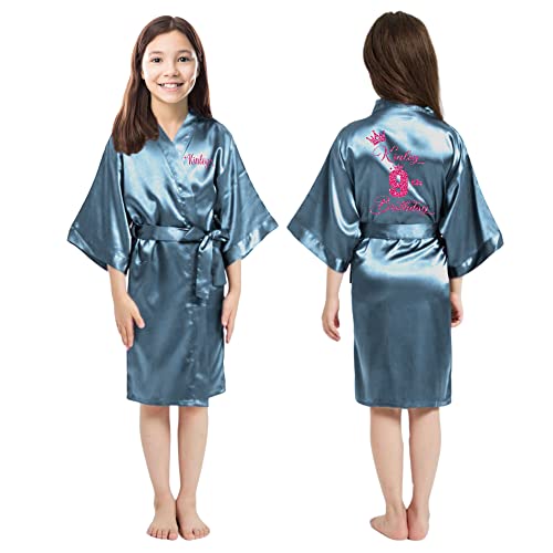 Pretty Girl Robes w Birthday Number for Birthday Girl & Birthday Squad
