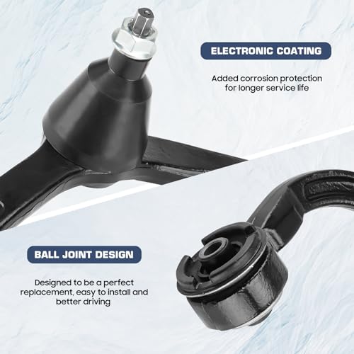 8pc Front Upper Control Arms Suspension Kit Fit for Ford Expedition Lincoln Navigator 2004 2005 2006 with Lower Ball Joints Sway Bars Outer Tie Rods K80718 K80719 K80039 K80239 ES3695 by TadaMark - Used condition - Image 3