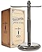 Gentleman Jon Safety Razor and Shave Brush Stand | Matches Gentleman Jon Wet Shave Kit | Gunmetal Color