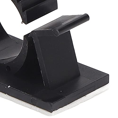 100 Pcs Clips para Cable, Abrazaderas Auto adhesivas Ajustables de Nylon PA66, Sujetacables Reutilizables para Bajo Escritorio, Auto, Pared, TV, PC, Cable Ethernet (8x10mm) miniatura 7