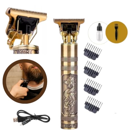Maquina De Cortar Cabelo Sem Fio Recarregável Dragão Bivolt Acabamento Premium