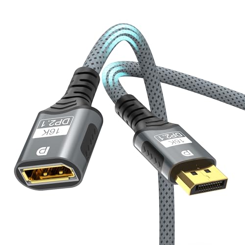 Amazon.co.jp: FDBRO ディスプレイポート 2.1 延長ケーブル グレー 1M