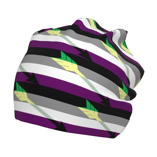 Ace ARO Combo Flag by Pride-Flags Children Hip Hop Knitted Hat Kids Elastic Leisure Knit Cap Warm Sleep Beanies Black