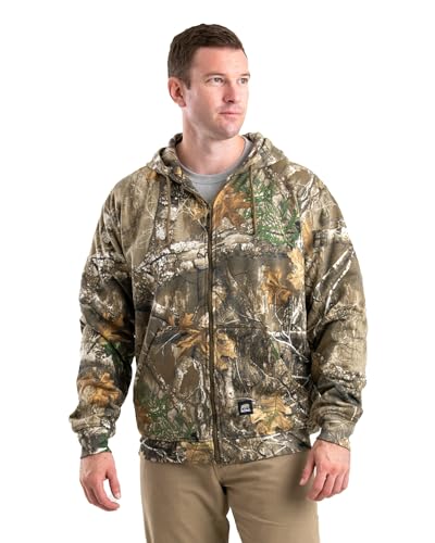 Berne Men's Heritage Thermal-Lined Full-Zip Hooded Sweatshirt, 3XL, Regular, Realtree Edge3