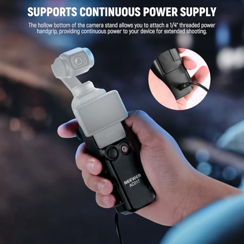 Image of NEEWER BASICS Pocket 3 Extension Mount Adapter Compatible with DJI Osmo Pocket 3 Accessories, Protective Cage Bracket Mic Holder Clamp Stand with Cold Shoe for Tripod Vlog Video Recording, AC017