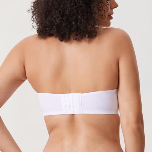 Image of DELIMIRA Women's Cosnufy Strapless Bra Sheer Mesh Plus Size Unlined Underwire Bras