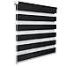 Produktbild WOLTU Doppelrollo Klemmfix ohne Bohren Anthrazit 65x150cm (BxH), Duo Rollo Zebrarollo Fensterrollo Klemmrollo Seitenzugrollo Easyfix lichtdurchlässig & verdunkelnd Rollos für Fenster und Tür