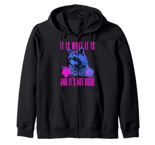 It Is What It Is And It Is Not Great Womens Funny Raccoon Sudadera con Capucha