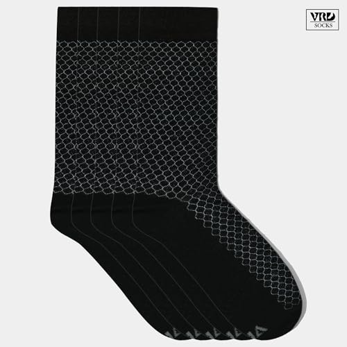 VRD Bamboo Dress Socks 5-Pack Hypoallergenic Odorless and Moisture-Wicking Comfortable for Men Made in Turkey Fit Sizes 8-12