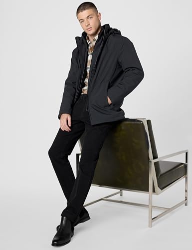 Image of Calvin Klein Men's Hooded Performance Soft Shell Jacket with Bib