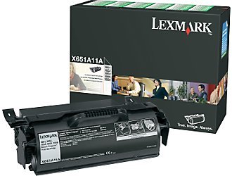 Lexmark X651A11A toner noir 7000 pages d'impression haute capacité fiable