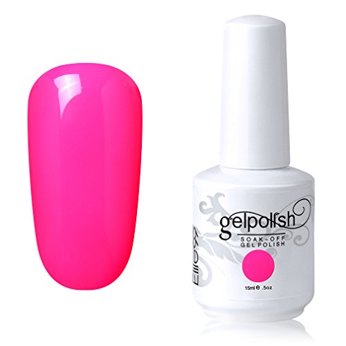 Elite99 Gel Nail Polish Soak Off UV LED Gel Lacquer Nail Art Manicure Varnish 15ml Hot Pink 1558