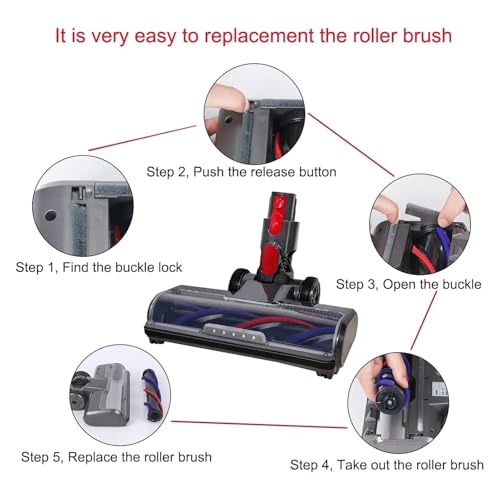 Vacuum Head Replacement Compatible,Compatible for Dyson V7 V8 V10 V11 V15, Turbine Brush Floor for Carpets - Image 5