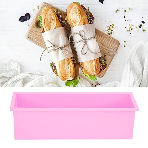 Molde rectangular de silicona 1200ml color rosa
