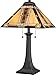 Quoizel TFNO6325VA Navajo Tiffany Table Lamp Lighting, 2-Light, 150 Watts, Valiant Bronze (25"H x 15"W)