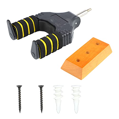 WIHFHGZ Soporte para Guitarra de Madera Maciza, Gancho de Acero, Montaje en Pared, Alta Capacidad de Carga - de Bloqueo Automático, Ahorro de Espacio, Ideal para Almacenaje y