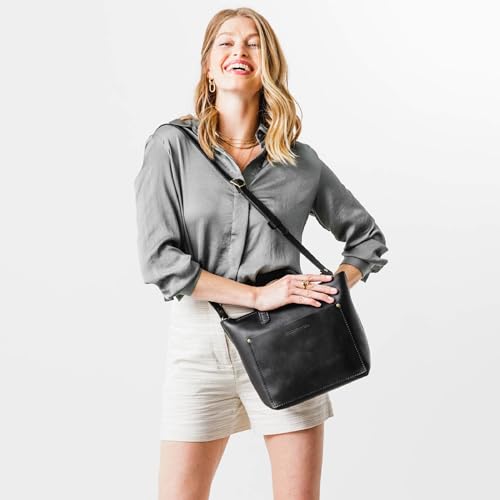 Image of Portland Leather Goods Mini Crossbody Tote Bag for Women - Handmade from the Finest Full-Grain Hides - Adjustable Strap
