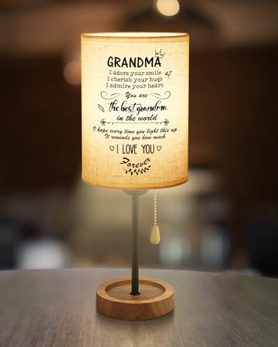 Calibron Grandma Gifts from Grandkids Linen Fabric Wooden Ta