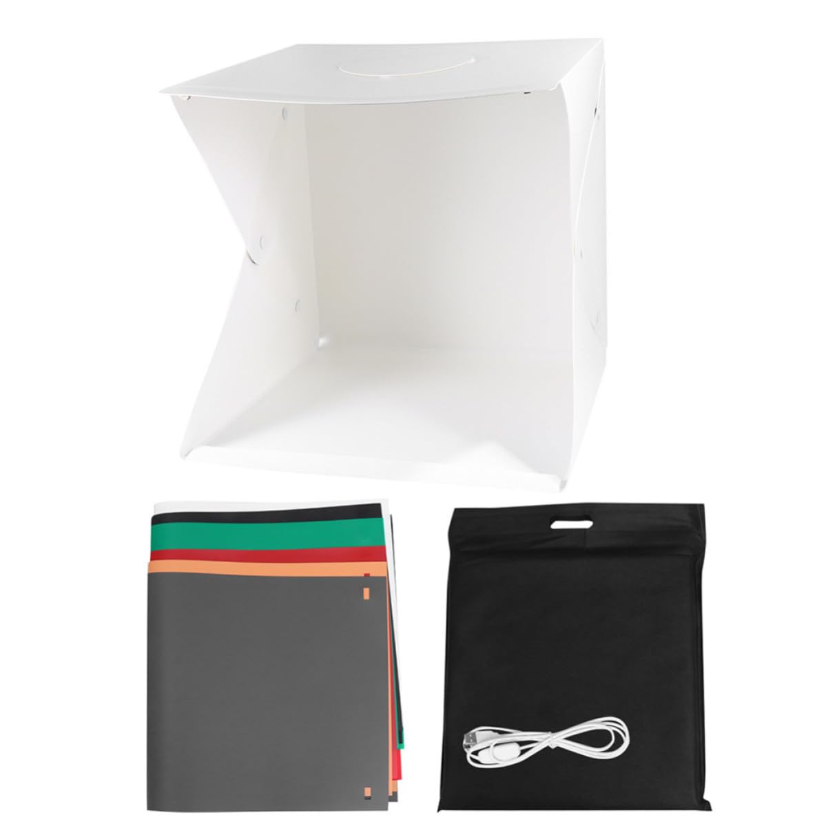 Mini Boîte Photo LED Pliable en PVC Polyester, Studio Portable