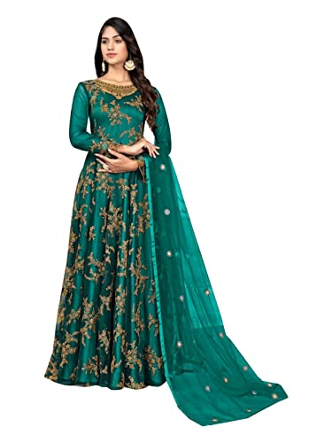 Abaya Salwar Anarkali femme vert 34 : Tenue ethnique confortable et ajustée