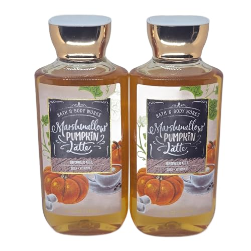 Bath & Body Works and Marshmallow Pumpkin Latte Shower Gel Gift Sets 10 Oz 2 Pack (Marshmallow Pumpkin Latte)