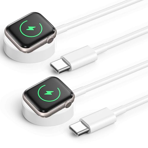 ???????????????? ???????????????????????????????? 2 Pack for Apple Watch Charger USB C Magnetic iWatch Charger Wireless Portable Compatible with iWatch Ultra2 Ultra Series 10/9/8/7/6/SE/SE2/5/4/3/2/1-[3.3FT]