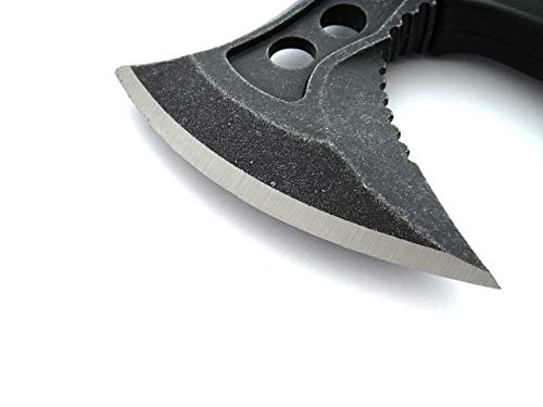 KOSxBO Profi Camping-Axt Tomahawk Schwarz für Outdoor-Einsätze