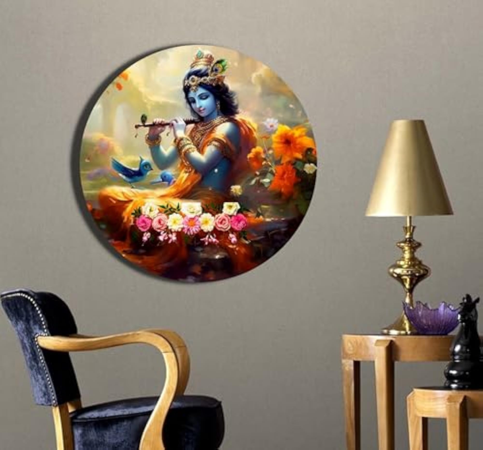 Lord Madhava Art Plate, Decorative Ceramic Gift
