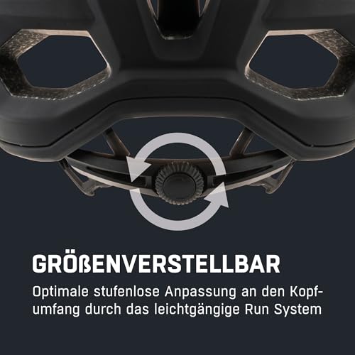 ALPINA Carapax 2.0 MTB-Fahrradhelm, Black matt, 52-57 cm – Ansicht 6