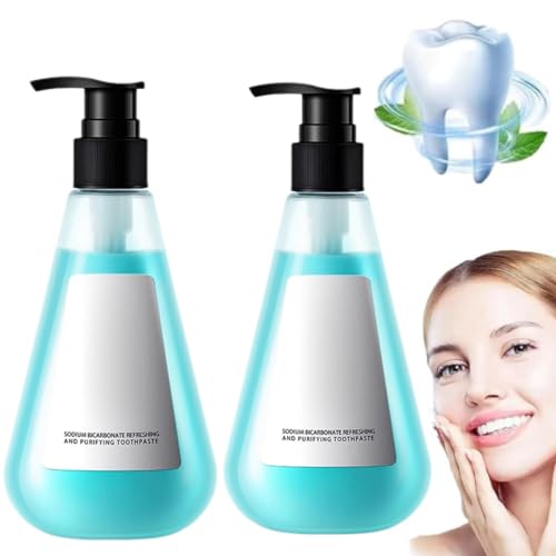 Pasta dental blanqueadora con menta y niacinamida, limpieza profunda, blanqueamiento radiante con niacinamida, limpieza profunda, aliento fresco duradero (2 piezas)