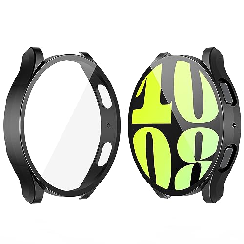 Coque Samsung Galaxy Watch 6 44mm avec protection écran verre trempé noir