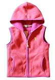 ZETA DIKES Little Girls Hooded Vest Super Warm Polar Fleece Winter Outdoor Sleeveless Outwear 3-4T R