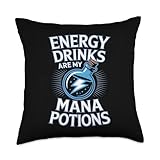 Mana Potion Energy Drink Gaming Graphic Throw Pillow