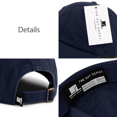Image of USA Flag & Embroidery Premium 100% Cotton Low Profile Adjustable Baseball Dad Cap
