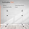 Ballet Barre Portable for Home - Adjustable & Portable Premium 4ft Double Ballet Barre, Bar for Stretch, Pilates, Dance, Fitness, Booty or Active Workouts, Made of Aluminium Light Weight, Gray