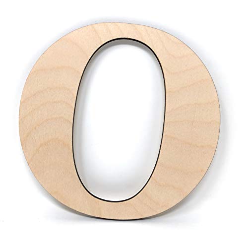Gocutouts 12" Wooden A Unfinished Wooden Letters Paint Ready Wall Decor Times Letter (12" - 1/4", O)