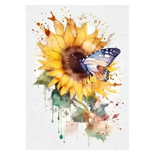 Cuadros abstractos de girasol para decoración del hogar y ambientes de sala de estar 2