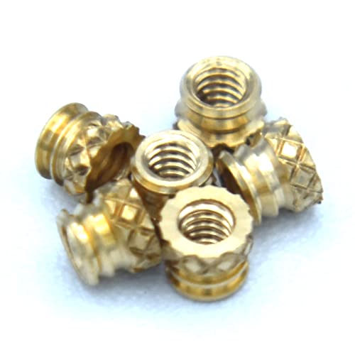 [ J&J Products ] Brass Insert IUB-256, 2-56 Tapered, Thru-Threaded, 3.6 mm OD, 2.9 mm Length, Heat Staking Inserts, 100pcs
