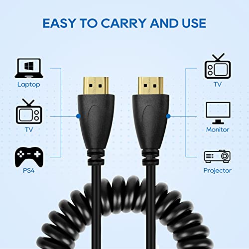 Ucec 4K Full Hdmi To Full Hdmi Coiled Cable For Atomos For Ninja Star Recorder(11.8-17.7") #TOP3
