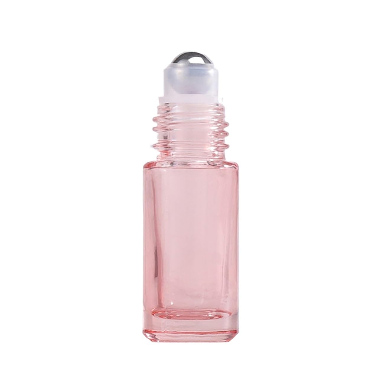 FVDZRFIE Oil Roller Bottles 2PCS Glass Roll On Bottle 5/10ml Pink Roller Essential Oil Lip Gloss Refillable Tube Empty Jar Perfume
