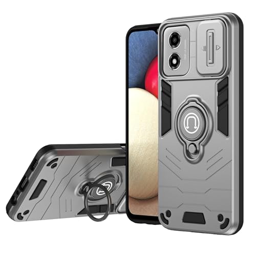 Carcasa de telefono Compatible con Motorola Moto E14 funda con soporte y cubierta deslizante Compatible with cámara, a prueba de golpes, de grado militar, funda protectora resistente compatible con te