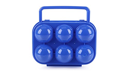 FantasyDay 6 Grids Egg Holders Sturdy Shockproof Durable Egg Cartons Egg Containers With Lid for Refrigerator - Large Capacity Egg Organizer Box for Home Kitchen Outdoor Picnic Hiking Storage