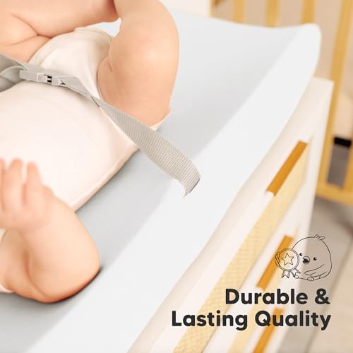 Housse de matelas à langer rose lot de 2 draps lavables pour bébé - 7