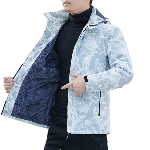 Parka de pluie homme chaude veste polaire coupe-vent et imperméable d'hiver