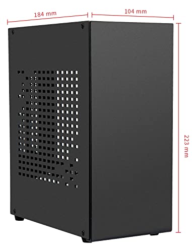 Aluminum Mini Itx Case With Pci Riser, Joyjom Mini Pc Case, Sff Small Form Factor Pc Case, Tx Computer Gaming Case Supports Gpu Graphics Card (Black) #TOP3