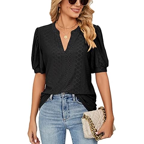 Camisetas Manga Corta Mujer con Volantes Cover